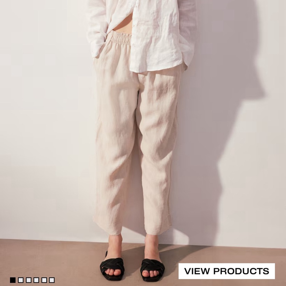 Ankle Length Linen Pants